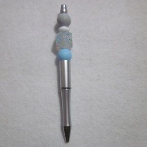 Silver Beaded Pen.